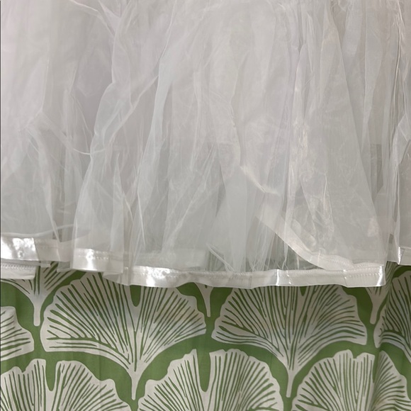 Grace Karin White Midi Bubble Chemise with Tiered Design for Bride - Picture 2 of 2